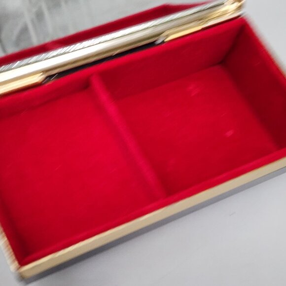Vintage Sonsco Japan Red & Gold Musical Jewelry Box With Gem Accent Regency - Picture 12 of 16